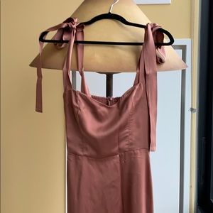 Reformation blush cocktail dress